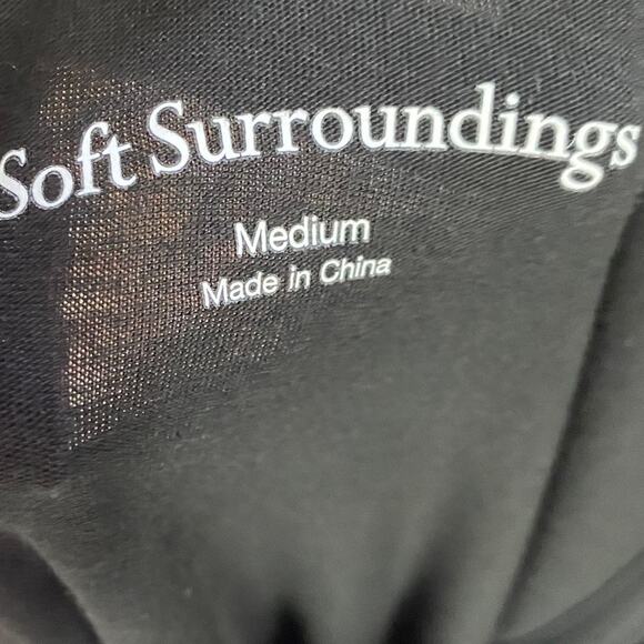 Soft Surroundings Santiago Midi Tank Dress Sleeveless Jersey Knit Black NEW M - Picture 6 of 9